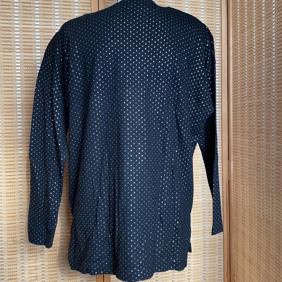 Vintage 1980s embellish with silver white sequins in black fabric in size Medium - Picture 9 of 14